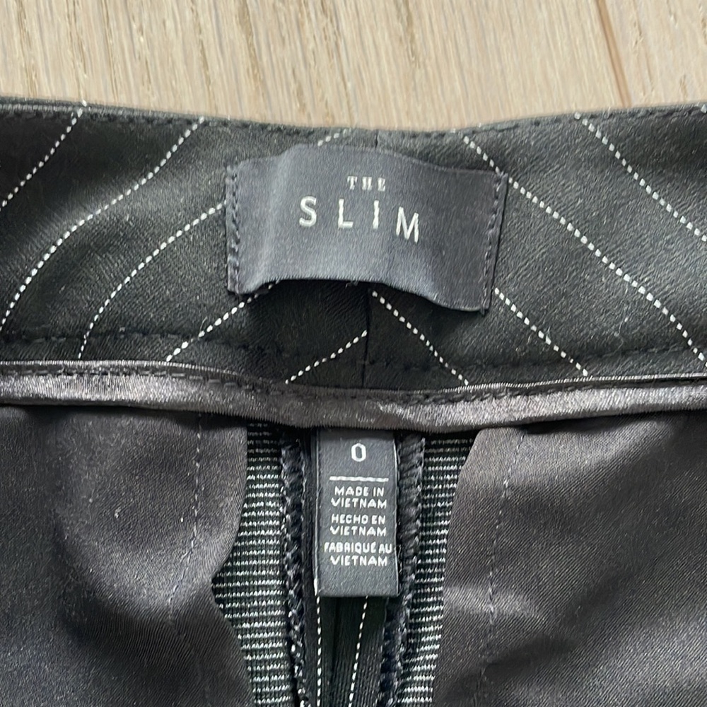White House Black Market Black Pinstripe Boot-Cut Pants - Picture 6 of 8